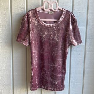 Free people pink velvet baby tee